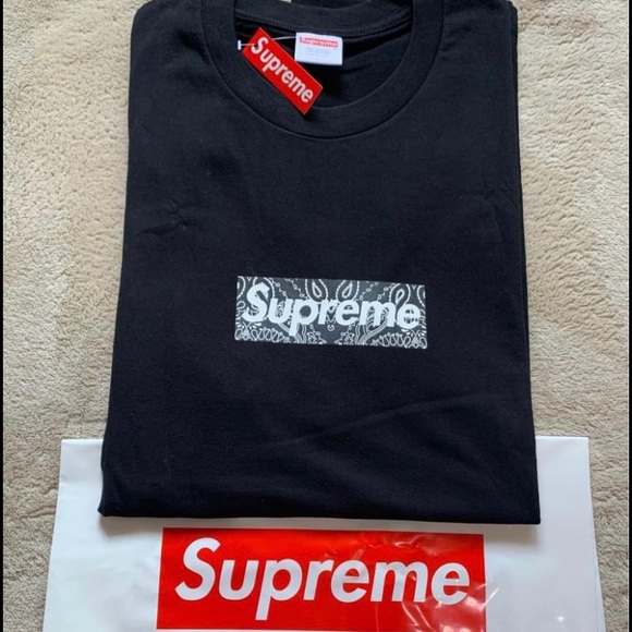 Supreme | Shirts | Supreme Bandana Box Logo Tee | Poshmark